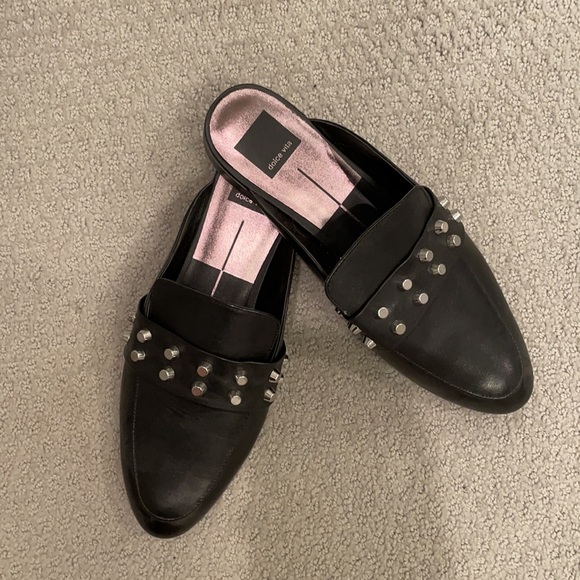Dolce Vita | Black Studded Mule Flats (8.5) - Picture 2 of 3